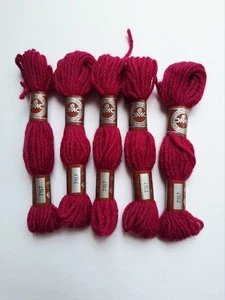 DMC Tapestry Wool x 5 Colour 7157 Dark Pink Craft Embroidery Needlepoint Thread - Picture 1 of 3