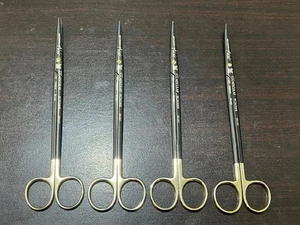 Lot of 4 AESCULAP BC263WB METZENBAUM NOIR DUROTIP CURVED SCISSORS 180mm 7” - Picture 1 of 4