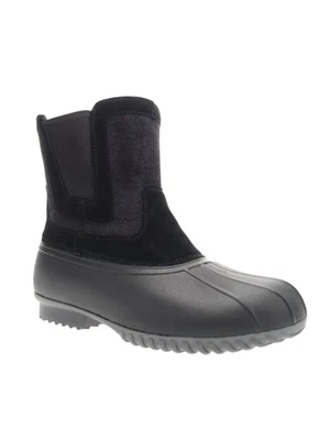PROPET Mujer Negro Impermeable Insley Punta Redonda Cuero Pato Botas 12 2E Foto 1 de 4