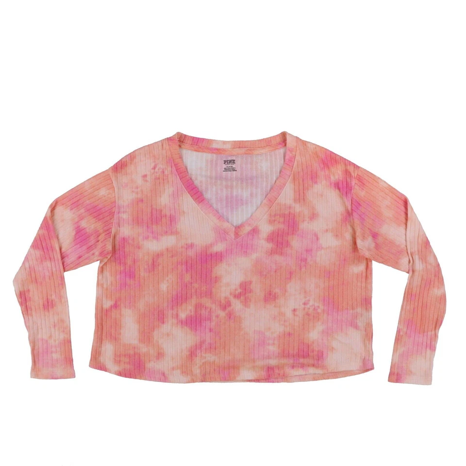 Suéter de punto ligero rosa Victoria's Secret recortado elástico ropa exterior S M L Foto 1 de 1