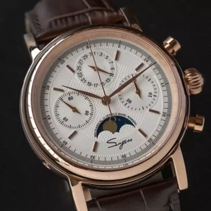 Sugess GoldSWAN NECK MoonPhase Master Chronograph Uhr Seagull 1963 SU1908JW - Bild 1 von 10