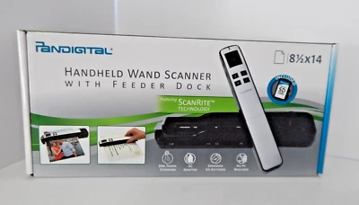 Pandigital Handheld Wand Scanner w/Feeder Dock ScanRite Technology New/Sealed - Image 1 of 4