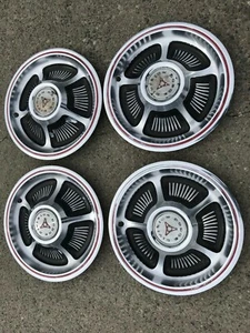 1968 1969 DODGE CHARGER DART B BODY USED OEM HUB CAP SET 4 PCS 14" - Picture 1 of 12