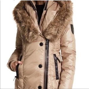 Atelier Noir Coat Rudsak Hooded Puffer Faux Fur Trim Feather/Down Puffer size XL - Picture 1 of 9