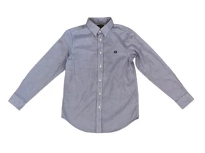 Lauren Ralph Lauren Chambray Button Up Shirt Crescent Logo Size 16 Youth Preppy - Picture 1 of 6