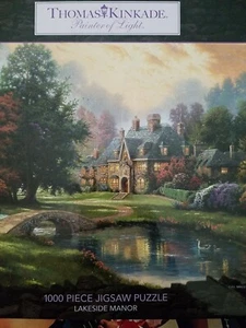Ceaco Thomas Kinkade "Lakeside Manor" 1000 Piece Jigsaw Puzzle - Picture 1 of 3