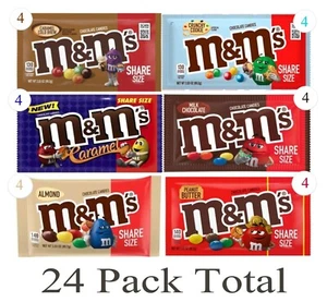 Paquete de 24 sabores M&Ms (2,83 OZ) tamaño compartido - Imagen 1 de 1