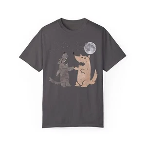 Howling in the Moonlight, Alpha Wolf Vintage 90s T-Shirt, Retro Meme Tee - Picture 1 of 13