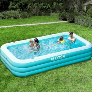 Piscina Inflable con Asientos 130" x 72" x 22" Piscina Inflable Tamaño Familiar - Imagen 1 de 8