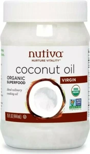 Virgin coconut oil - Nutiva , Organic, 444 mL / 15 oz. - Picture 1 of 12