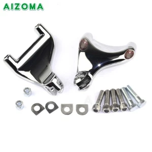 CNC Passenger Rear Foot Peg Footpegs Brackets For Harley Sportster 883 1200 XL - Picture 1 of 8