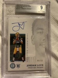 JORDAN LOVE #/50 ON CARD ROOKIE AUTO FREE SHIP SAPPHIRE SCRIPT SIG RC BGS MINT 9 - Picture 1 of 2