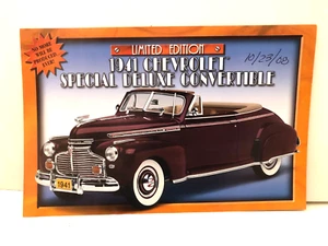 DANBURY MINT BROCHURE 1941 CHEVROLET SPECIAL DELUXE CONV. *** BROCHURE ONLY*** - Picture 1 of 3