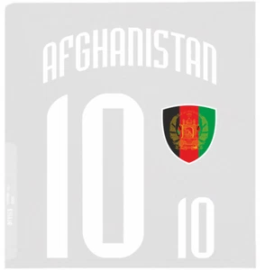 Afghanistan Aufbügler Wappen Nummer 10 Transfer Zum Aufbügeln 4 Stück Trikot SC - Bild 1 von 5