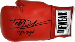 Dolph Lundgren "Ivan Drago" Autographed Tuf Wear Boxing Glove ASI Proof