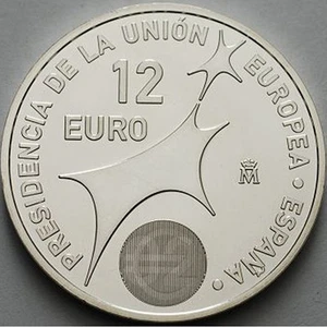 2002 Spain Large Silver 12 Euro-EU Presidency - Picture 1 of 2