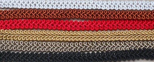 10MM (25/64")  LOOP / SWIRL BRAID- VARIETY OF COLOURS- FREE UK P & P - Picture 1 of 5