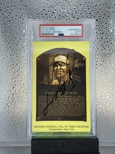 David Ortiz Autographed Hall of Fame Plaque Postcard - PSA/DNA Boston Redsox - Picture 1 of 2