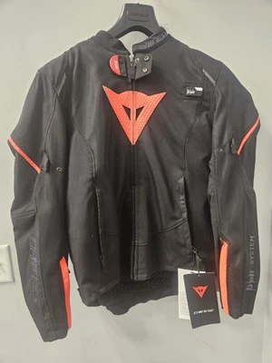 DAINESE SMART JACKET LS SPORT MENS SIZE 60 BLACK AND RED 201D20040-628-60 - Imagem 1 de 4