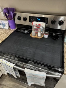 Silikon Herdplatte Abdeckung für Elektroherd Glasplatte Schutz 28 x 20" schwarz - Bild 1 von 9