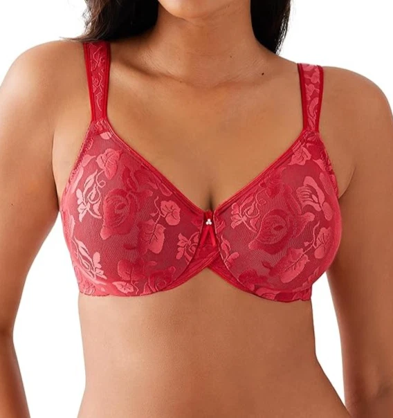 Sutiã Wacoal Awareness com aro vermelho sem forro cobertura total sem costura 85567 - Imagem 1 de 4