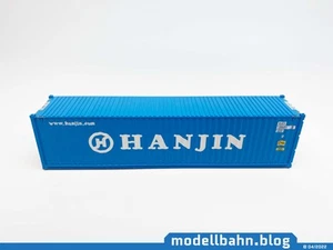 Blauer 40ft Container "HANJIN" in 1:87 (H0) - Bild 1 von 5
