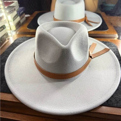 Sombrero bolero de ala ancha gris Foto 1 de 4