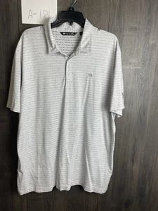 Travis Mathew Mens Gray Polo Shirt Short Sleeve Casual Golf Athleisure Adult XXL - Picture 1 of 8