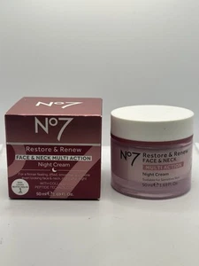 No7 Restore and Renew Face Neck Multi Action Night Cream 50ml - Picture 1 of 1