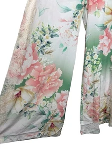 Johnny Was XL Ruksana Silk Easy Pant Floral Lace Wide Leg Palazzo $295 - Picture 1 of 6