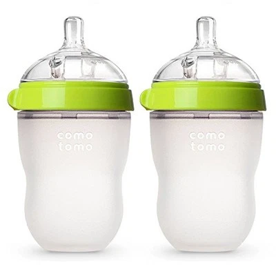 Comotomo Baby Bottle, Green, 8 Ounce (2 Count) - Image 1 of 4