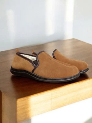 Zapatillas de montar L.B.Evans Klondike para hombre (13) marrón gamuza piel sintética forradas al aire libre Foto 1 de 4