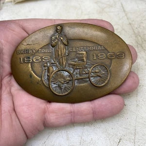 Ford Bronze Centennial Briefbeschwerer 1863 - 1963 Medallic Art Co Oldtimer - Bild 1 von 8
