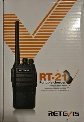 RETEVIS RT21 2-Way Radio Walkie Talkie w/ Charger & Battery,Complete N.O.S. - Image 1 of 4