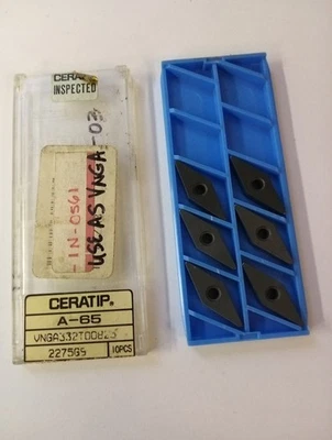 Pack of 6 ,   Ceratip A-65,   VNGA33210C825,    2275G9,   NEW SURPLUS Inserts - Image 1 of 4