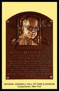 Cooperstown Hall of Fame Postcard Branch Rickey HOF Mint - Picture 1 of 2