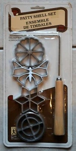 VINTAGE PATTY SHELL SET ,ORIGINAL PKG. CAST ALUMINUM COOKING KITCHEN UTENSIL - Picture 1 of 5