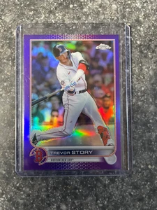 2022 Topps Chrome Update TREVOR STORY Purple Parallel #'d USC16 RED SOX - Picture 1 of 2