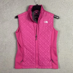 The North Face Vest Womens Medium Pink Puffer Quilted Sleeveless - Picture 1 of 9