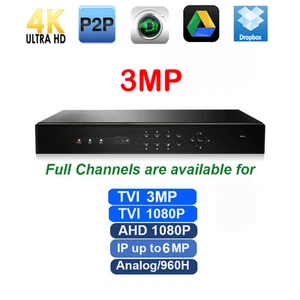 3MP TVI DVR 8CH All CH support 960H/TVI 3M or 1080P/AHD 1080P/IP Up to 6MP - Picture 1 of 4