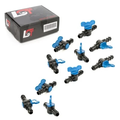 10x Absperrhahn Verbindungsstück Bewässerungssystem Schlauchkupplung Ø 16x17 mm - Bild 1 von 4