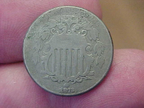 1873 SHIELD NICKEL FULL RIM DATE LETTERING ROUGH PLANCHET ON OBVERSE TONED Cover
