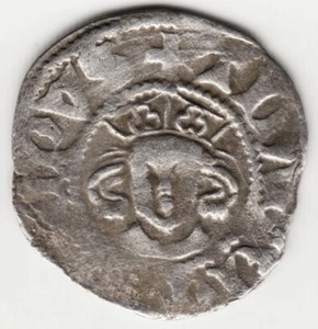 1379 ESTLAND Dorpat Bistum PENNY Dietrich III Damerov LIVON SILBERMÜNZE - Bild 1 von 2