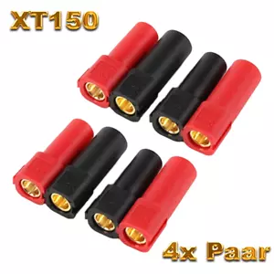 4 Paar 8 Stück Hochstrom XT150 Stecker Buchse Goldstecker 150A ESC Mptor Lipo RC - Bild 1 von 12