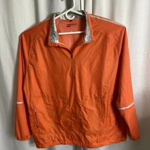 Chaqueta cortavientos de golf Nike para hombre naranja XXL 1/4 cremallera bolsillos de fútbol bolsa - Imagen 1 de 9