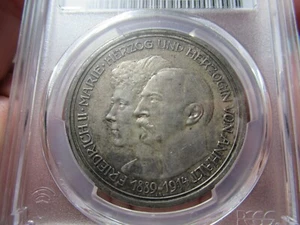 1914-A Deutsche Staaten Anhalt-Dessau Silber 5 Mark Münze, PCGS ca. UNC., J-25 - Bild 1 von 4