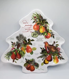 Christmas Tree with Pears Melamine Serveware Plate - NEW - Michel Design Works - Picture 1 of 3