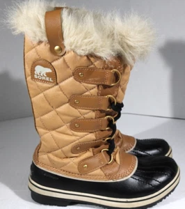 Sorel Arctic Beige Damengröße 6,5 wasserdicht Schneestiefel gebraucht - Bild 1 von 18