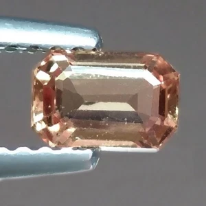 0.75ctsOctagon Natural Padparadscha Sapphire Loose Genuine Gemstones - Picture 1 of 3