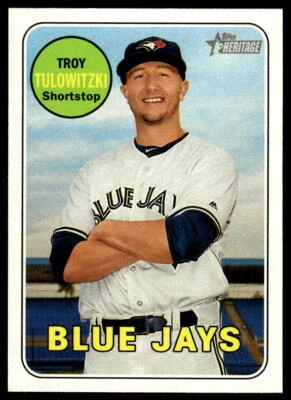 2018 Topps Heritage #98 Troy Tulowitzki Toronto Blue Jays Baseball - Image 1 of 2